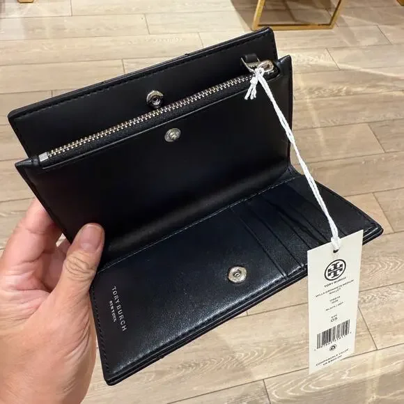 Tory Burch Willa Medium Wallet 175974 Black $300 - Picture 6 of 9